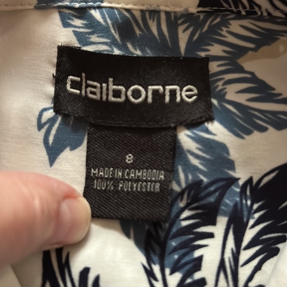 Claiborne Palm Tree Print Shirt - Picture 3 of 3